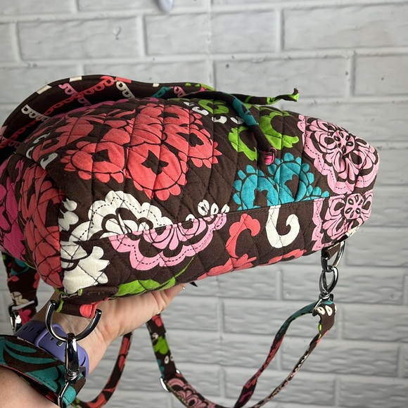 VERA BRADLEY Backpack Tote Convertible Lola Paisley Floral Removable Straps - Picture 8 of 17